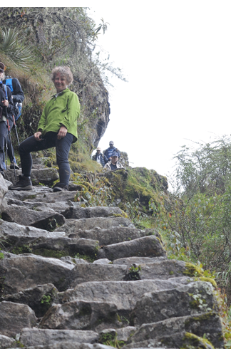 Alison Manaker hiking the Inca Trail